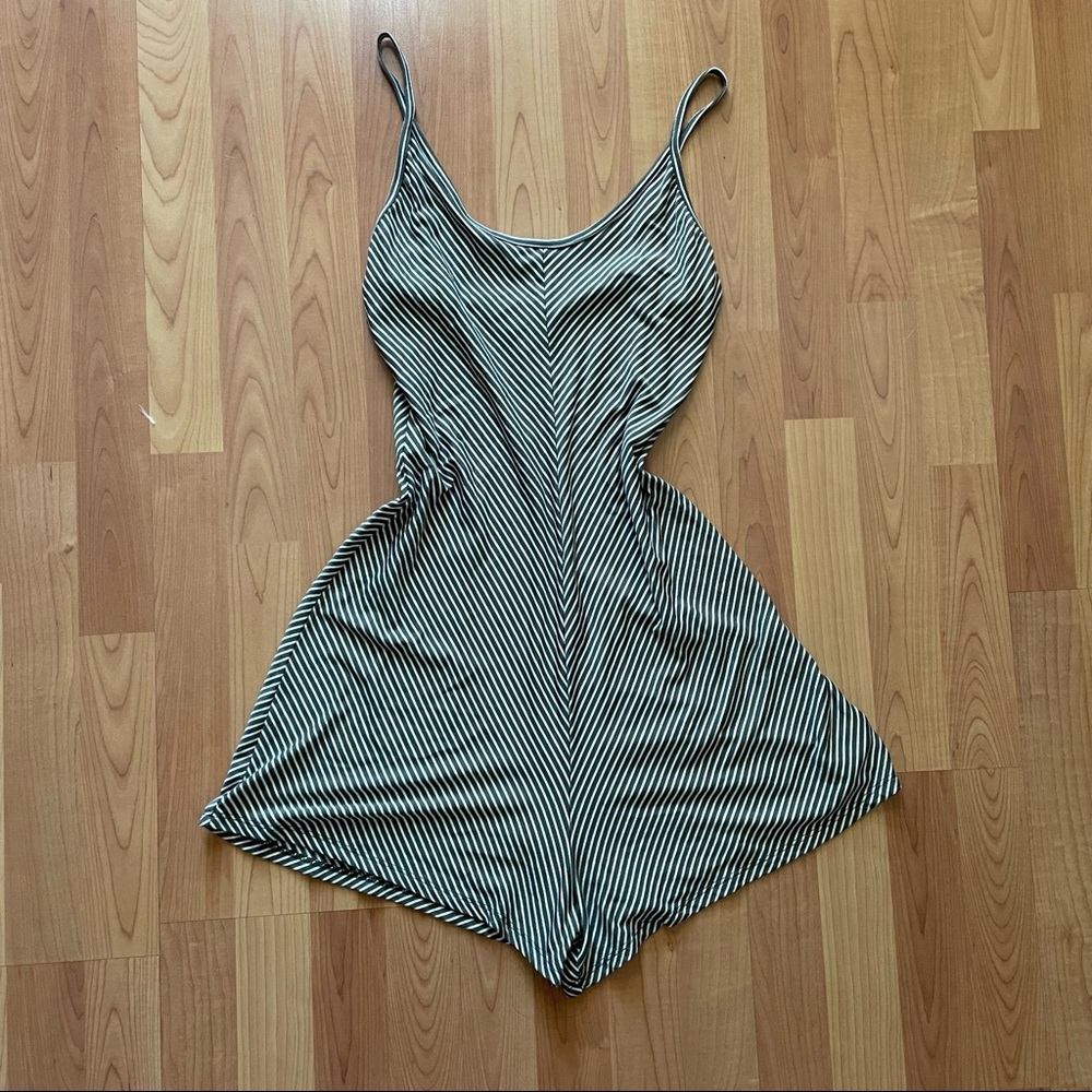 Green and white romper!